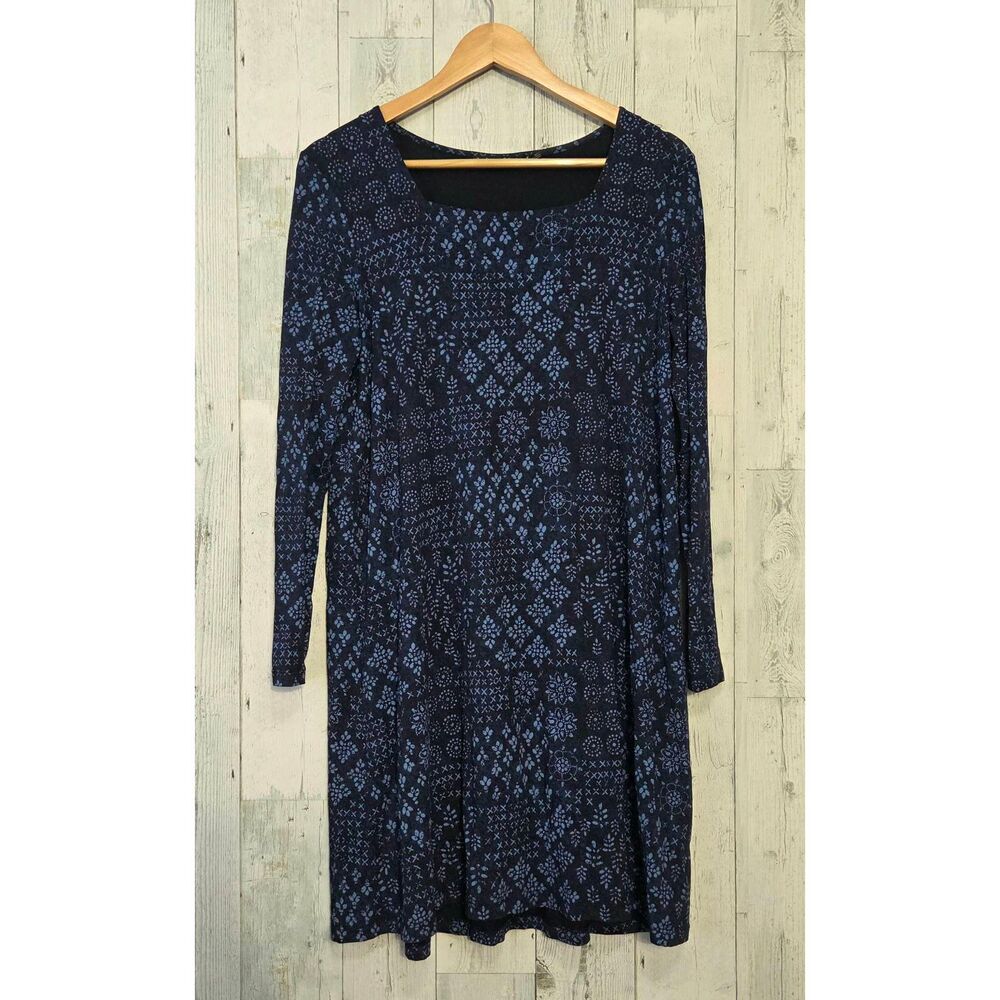 Gundren Sjoden Geometric Print Square Neck Sheath Dress Sz. M - Picture 2 of 5